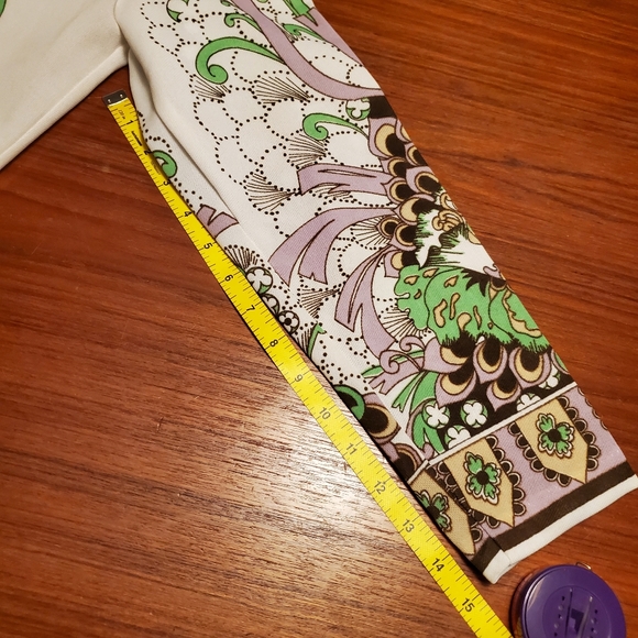 VINTAGE  Green Floral top medium - Picture 6 of 9